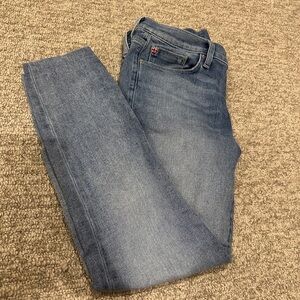 Hudson Jeans Women Denim Blue Midrise Super Skinny Ankle